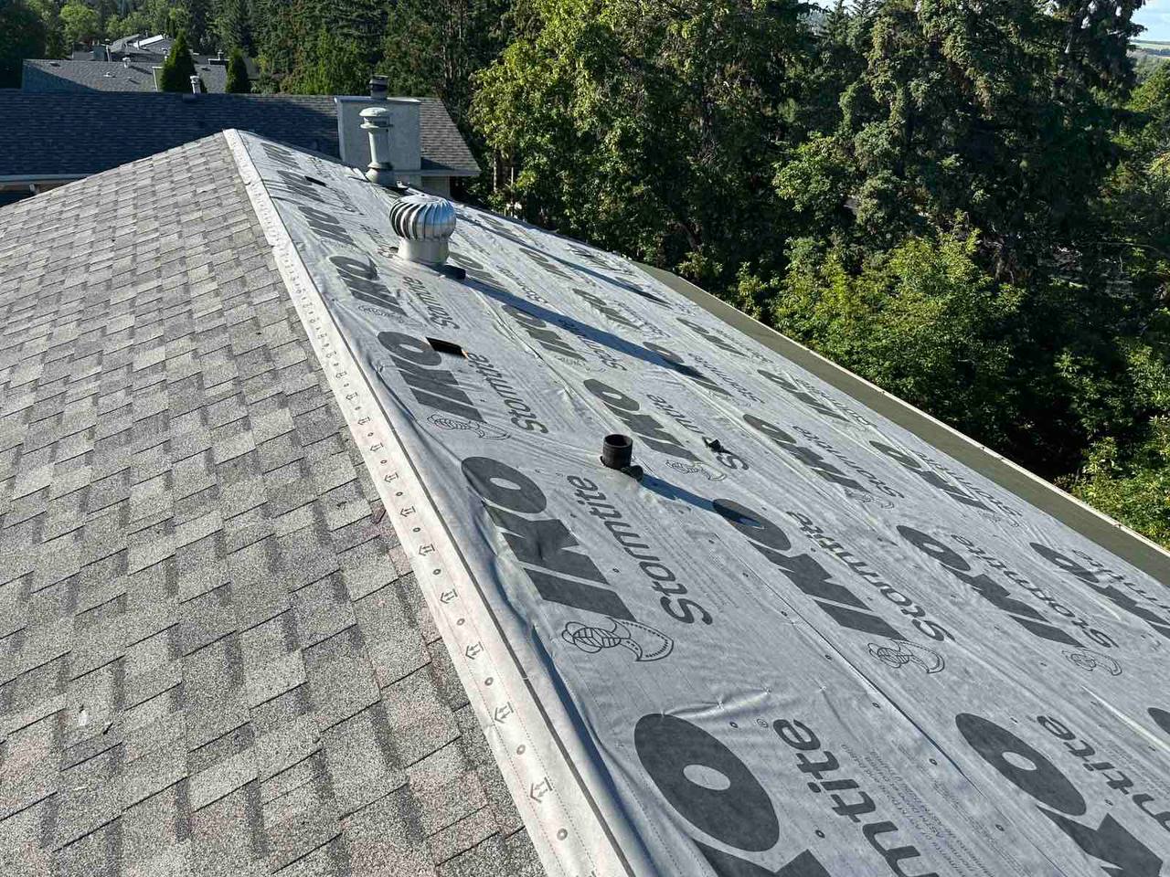 After Roof Decking Repair & Underlayment Installation